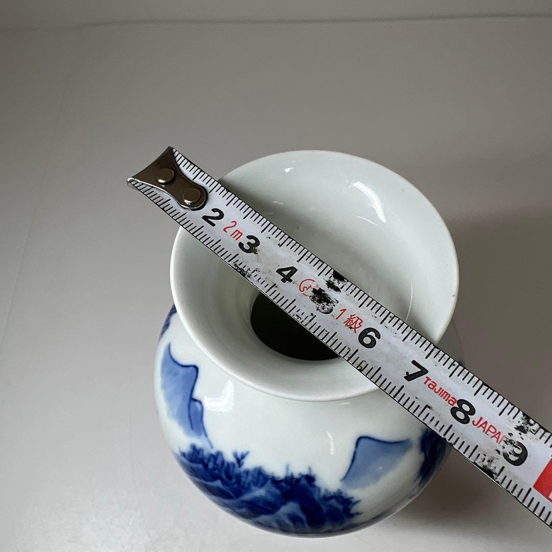 中国清時代　大清康熙年製　青花花瓶　高さ16.7㎝ 東Y7-0605⭐︎2Fトヒサ