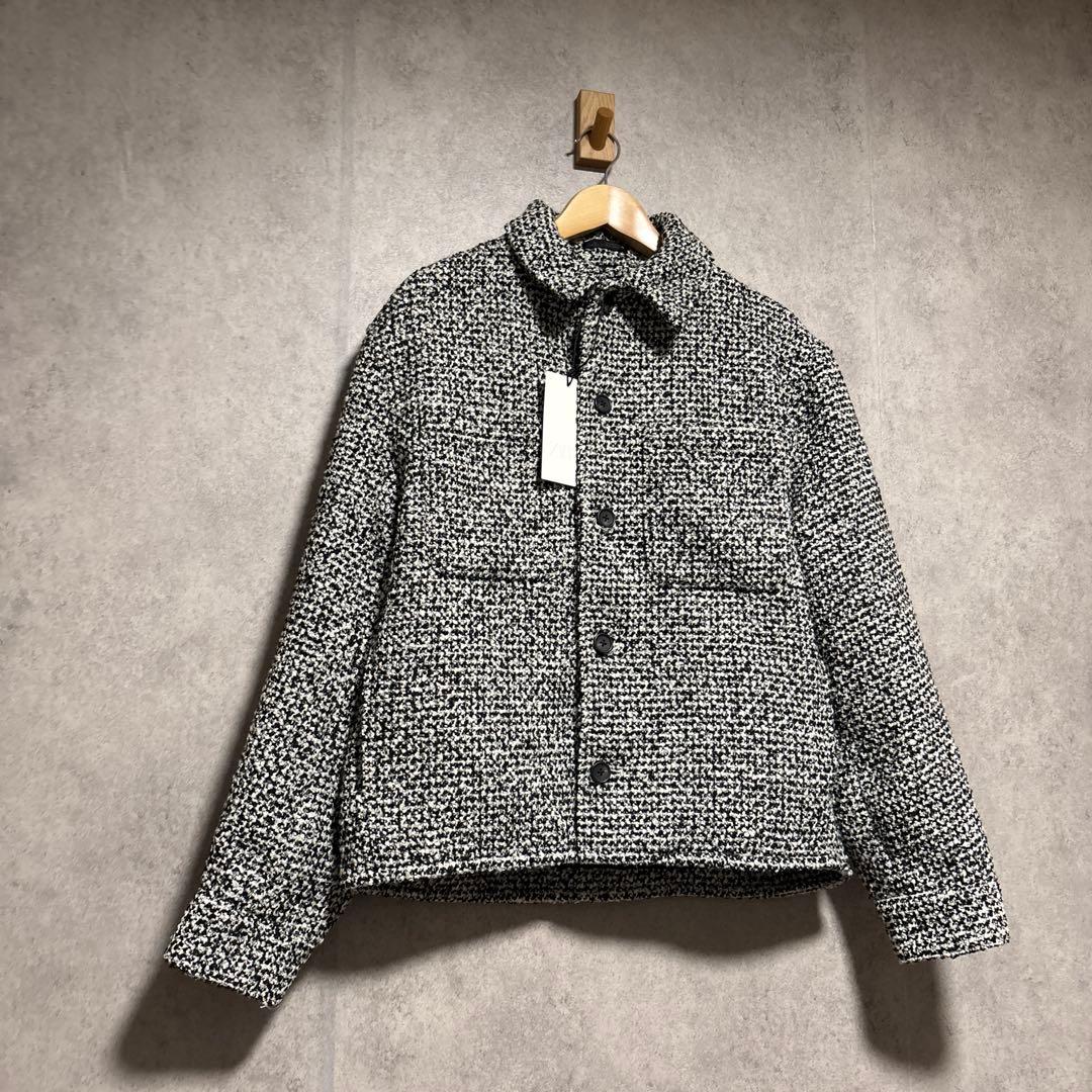 ZARA ザラ ポケット付きテクスチャードシャツジャケット M