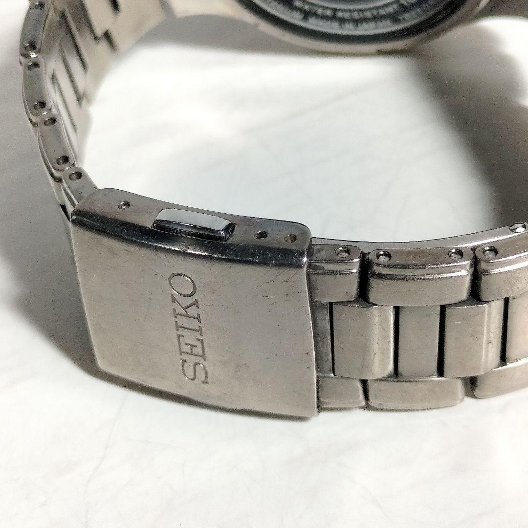 セイコーメンズ腕時計　電波ソーラー　チタン製　日本製　7B22-0AD0 稼働品