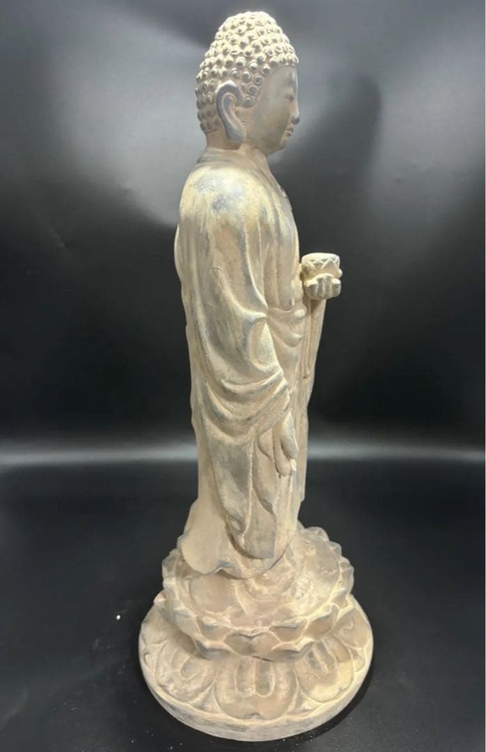 仏教　石仏 如来 細工彫刻 釈迦 縁起物 お釈迦様 釈迦如来 石彫仏像