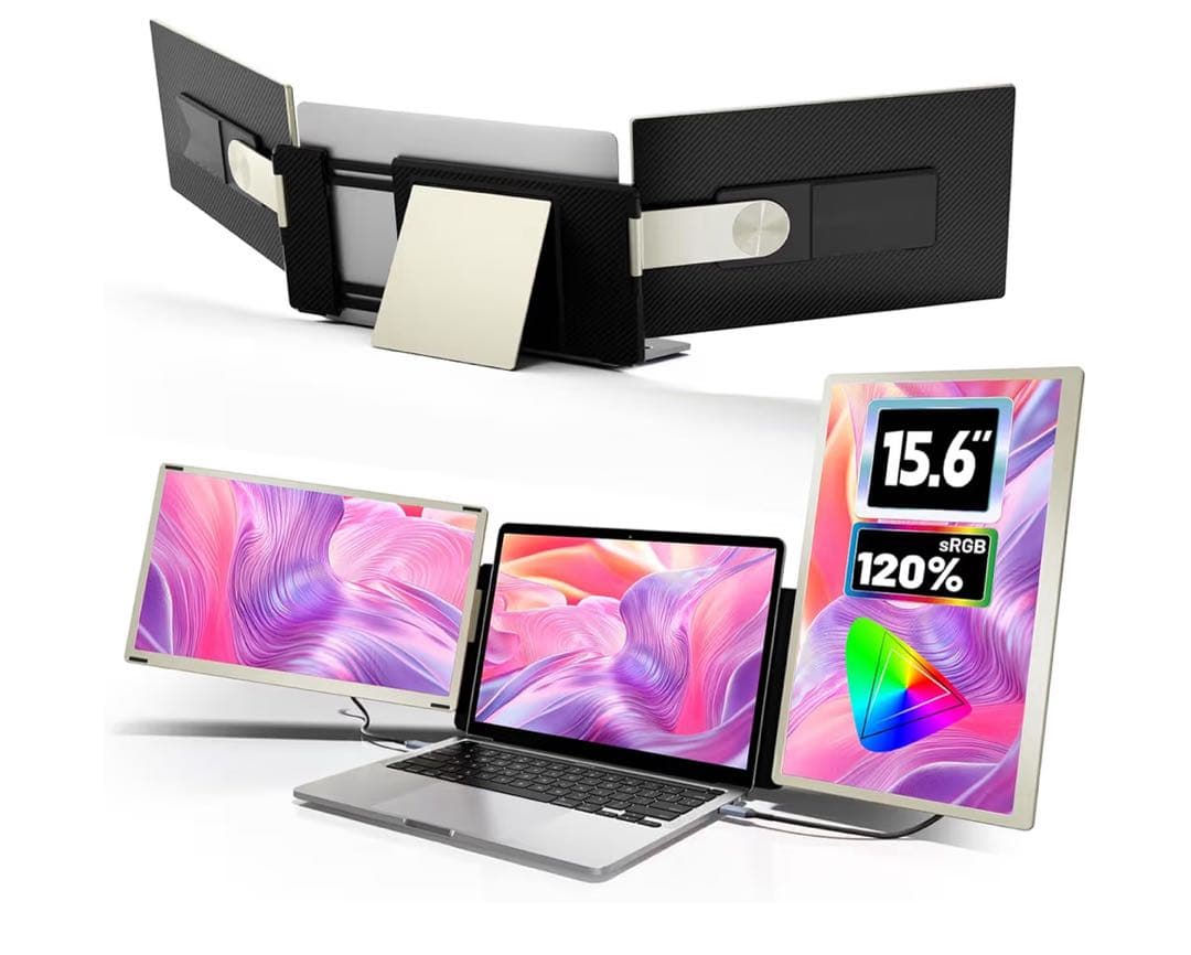 特価❣️トリプルモニター ポータブルモニター 15.6インチ　235°回転対応