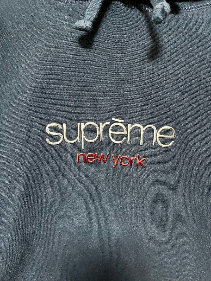 supreme ネイビー パーカー