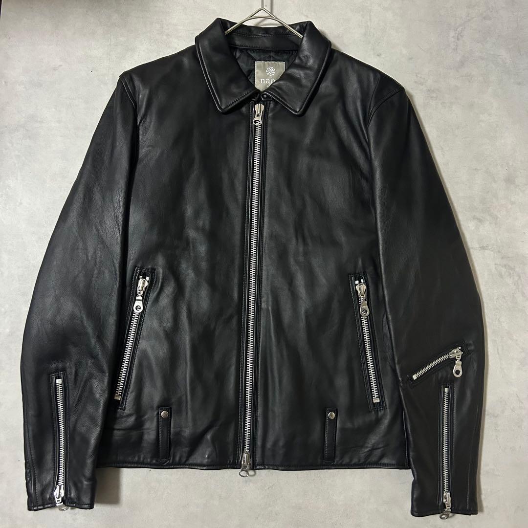 mytm1313a様　ナノユニバース ライダースジャケット 羊革 キルティング