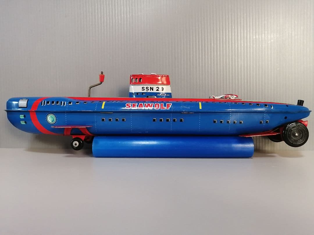 シーウルフ潜水艦　クランクフリクション　ブリキ　ヨネザワ玩具　日本製