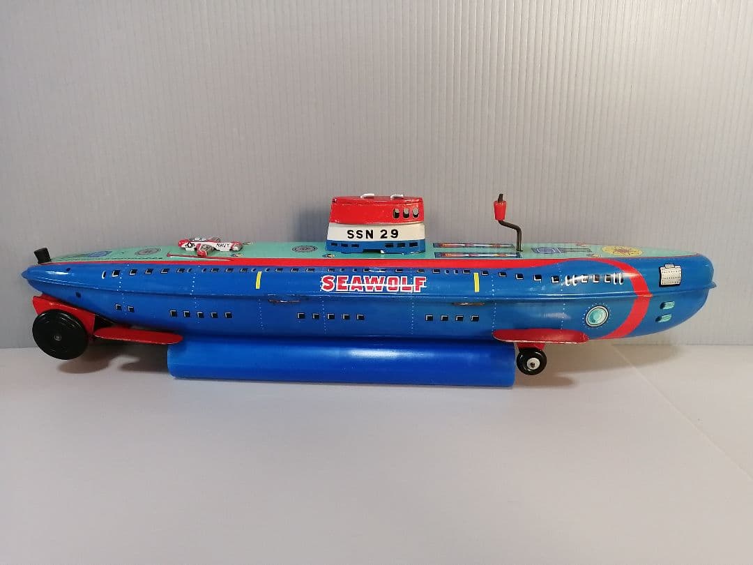 シーウルフ潜水艦　クランクフリクション　ブリキ　ヨネザワ玩具　日本製