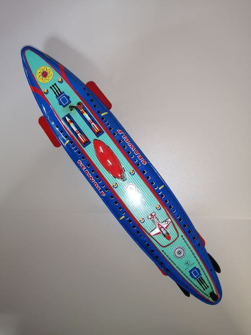 シーウルフ潜水艦　クランクフリクション　ブリキ　ヨネザワ玩具　日本製