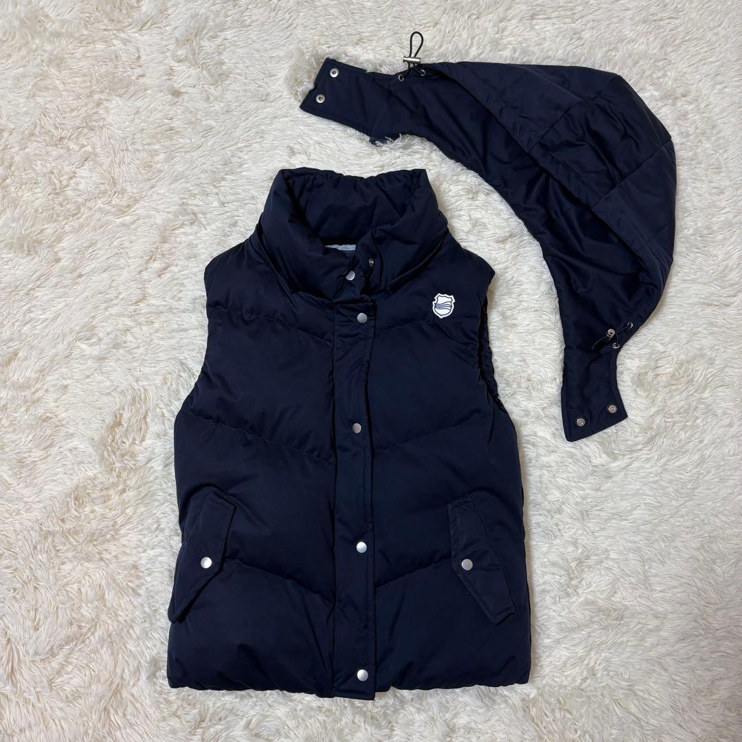 ムータマリン　美品 ダウンベスト ネイビー Mサイズ レディース 2way