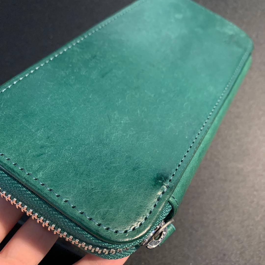 Luddite ラウンドジップ エッセンシャルMAYA ティール&定規と芯ケース