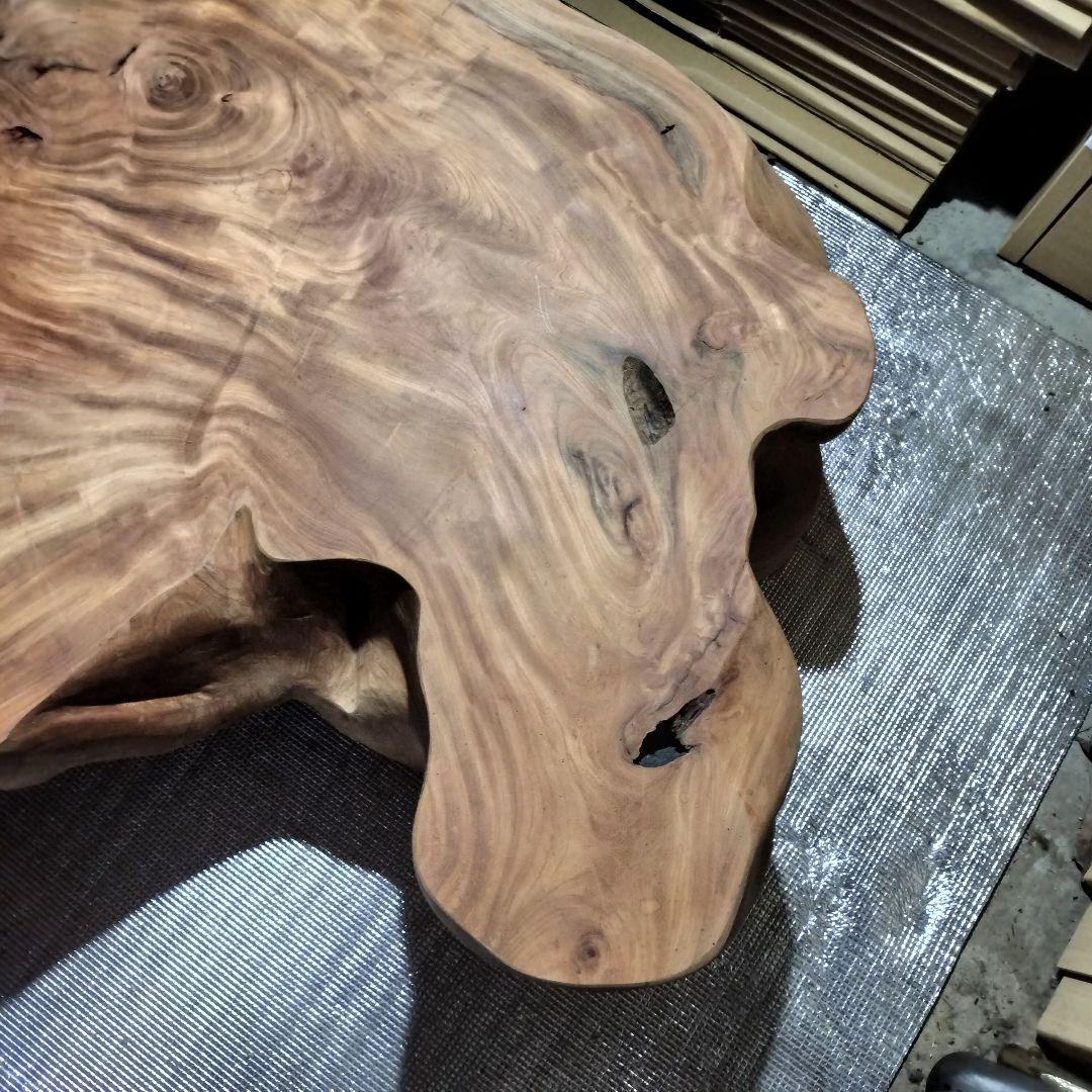 希少な一枚板★佐渡のけやき無垢材ローテーブル