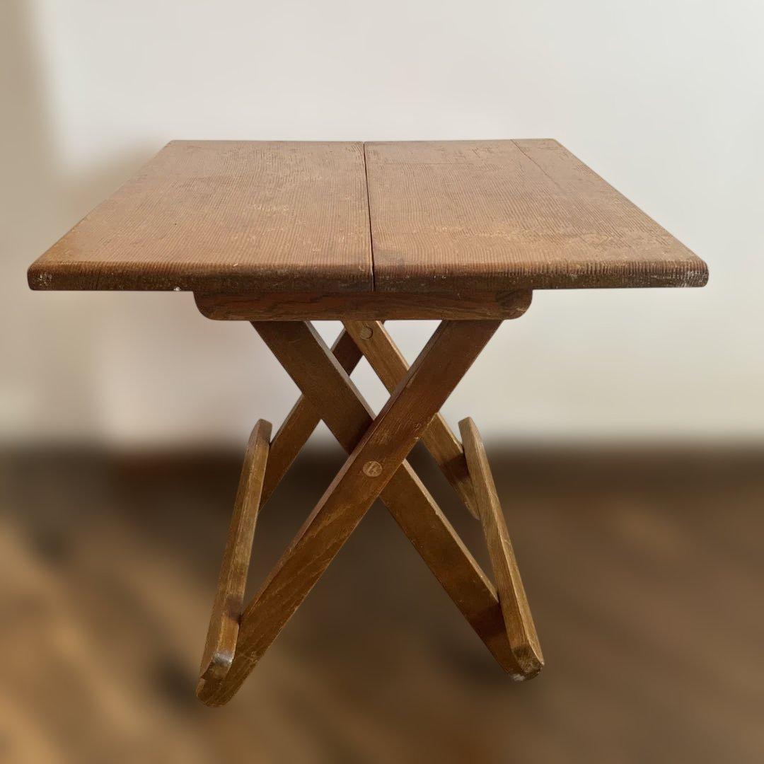 ヴィンテージ フォールディングウッドテーブル キャンプ　アウトドア　USA