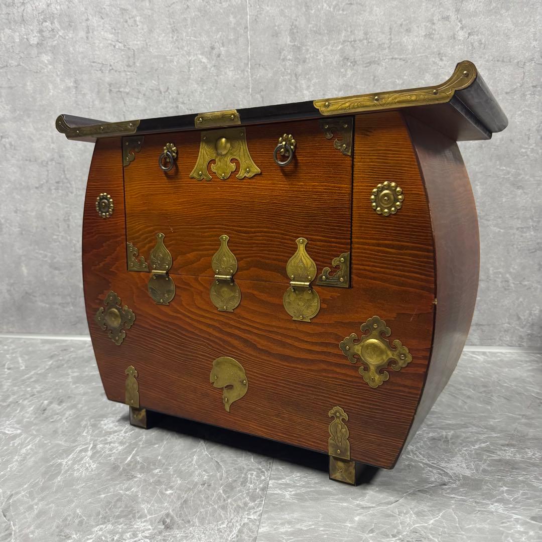 李朝家具　錠前　バンダジ　時代箪笥　朝鮮家具　半閉櫃　収納　整理　引き出し　民藝