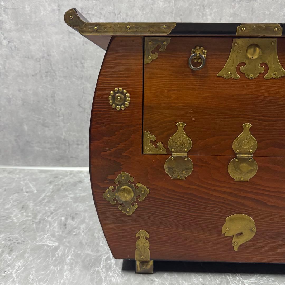 李朝家具　錠前　バンダジ　時代箪笥　朝鮮家具　半閉櫃　収納　整理　引き出し　民藝