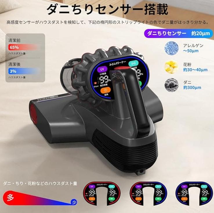 新品 KEEPJOY 布団クリーナー CY801 UV温風13Kpa