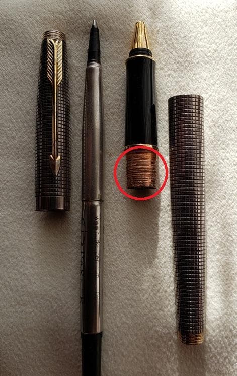 PARKER　75　スターリングシルバー　ボールペン他3本セット　中古品