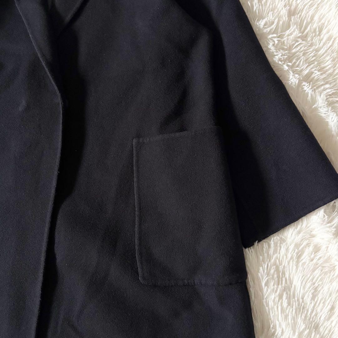 スローブイエナ　ハミルトン　ダブルフェイスロングコート　ネイビー