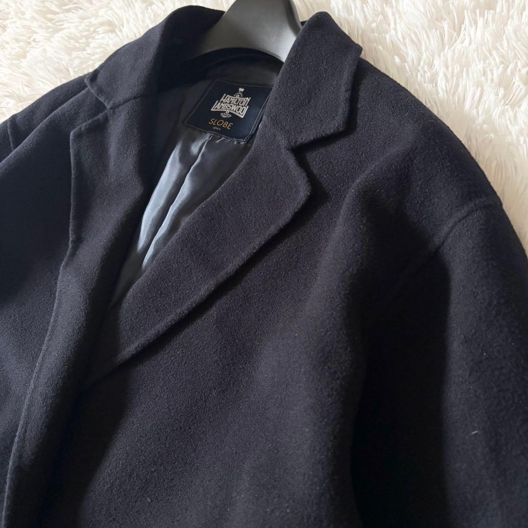 スローブイエナ　ハミルトン　ダブルフェイスロングコート　ネイビー