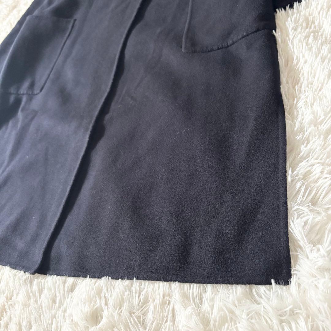 スローブイエナ　ハミルトン　ダブルフェイスロングコート　ネイビー