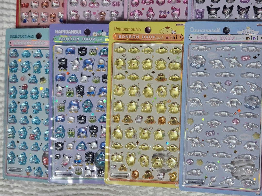 ボンボンドロップシールミニ　８枚　サンリオ　コンプリート