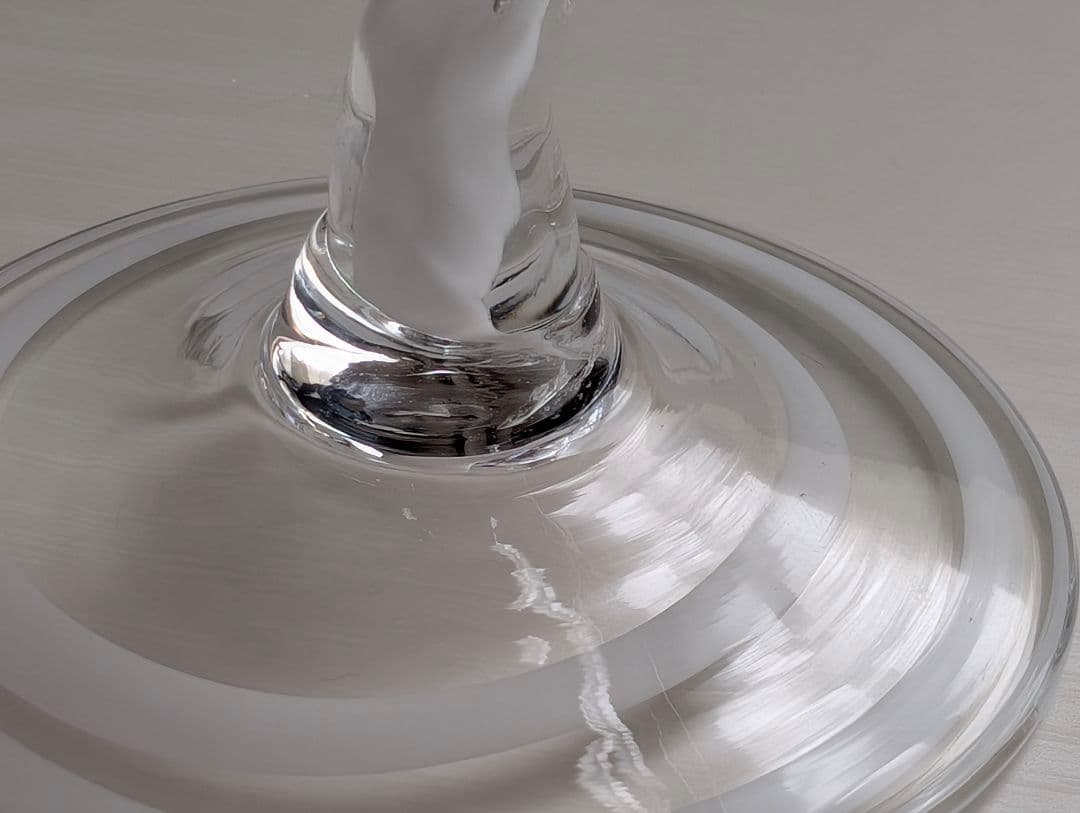 外国製ガラス細工　コンポート皿　アンティーク