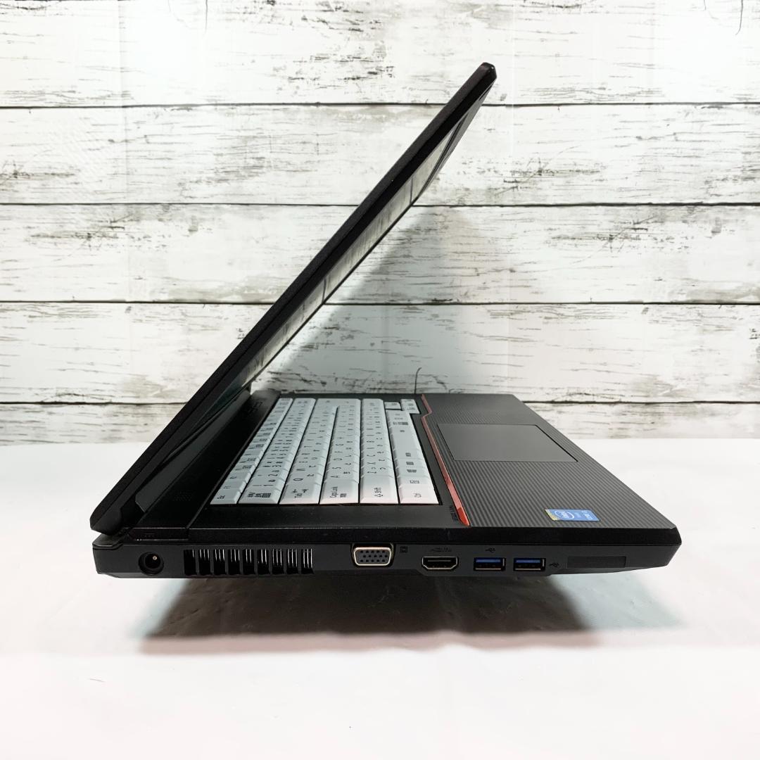 【オフィス付き】ノートパソコン黒　Windows11　8GB／SSD480GB✨