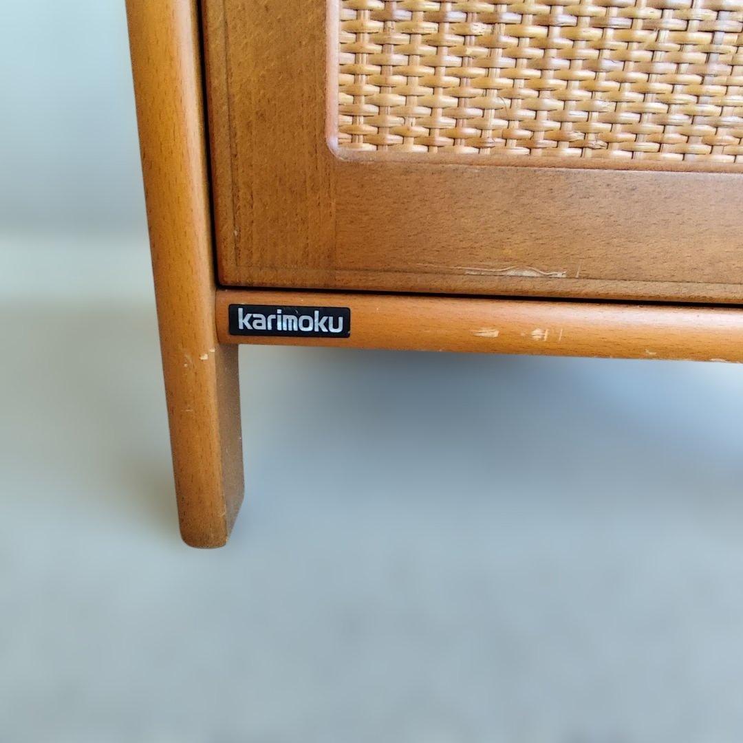 カリモク　karimoku 木製サイドテーブル 天然木電話台 インテリア