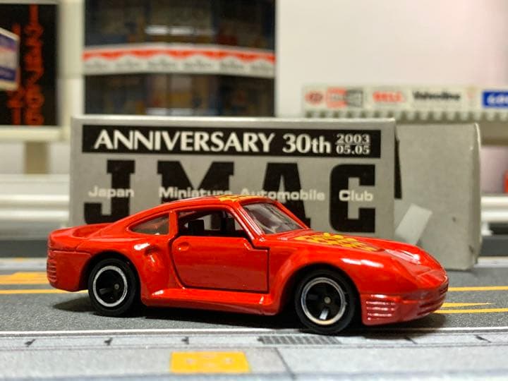 jmac特注　トミカ ポルシェ959 チェスチェック　赤　激レア