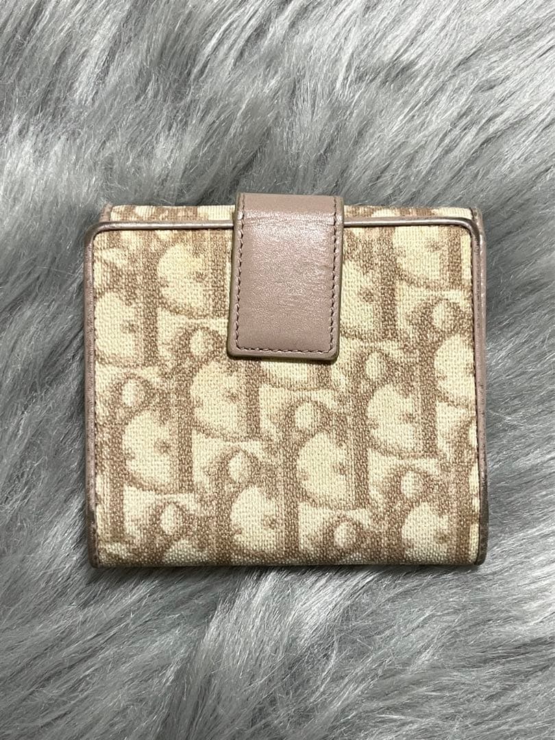 Dior トロッター リボン ベージュ 二つ折り 財布　 小銭入れ