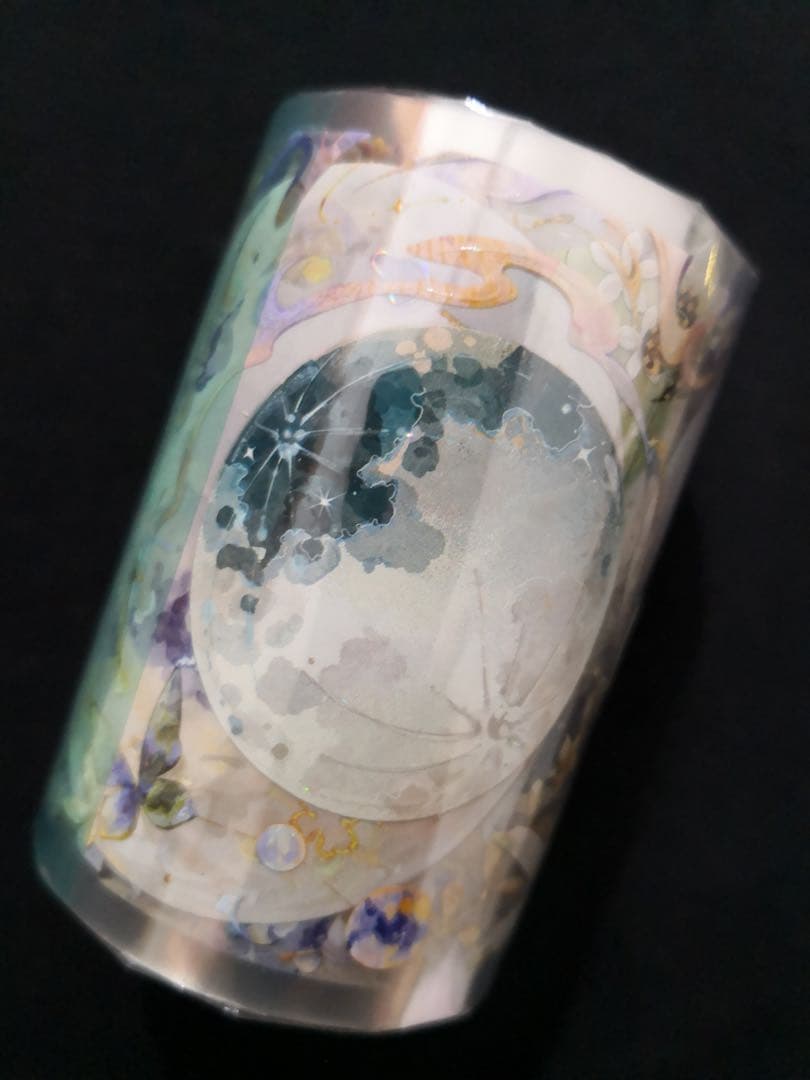 【8648】海外　マステ　3/5/巻売り　貝殻光マスキングテープ　星