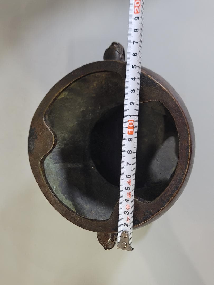 煎茶 古銅 鬼面 涼炉