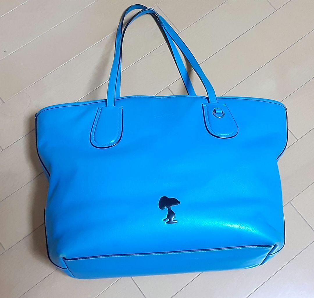 【希少】コーチ（COACH）×ピーナッツ（Peanuts） トートバッグ　ブルー