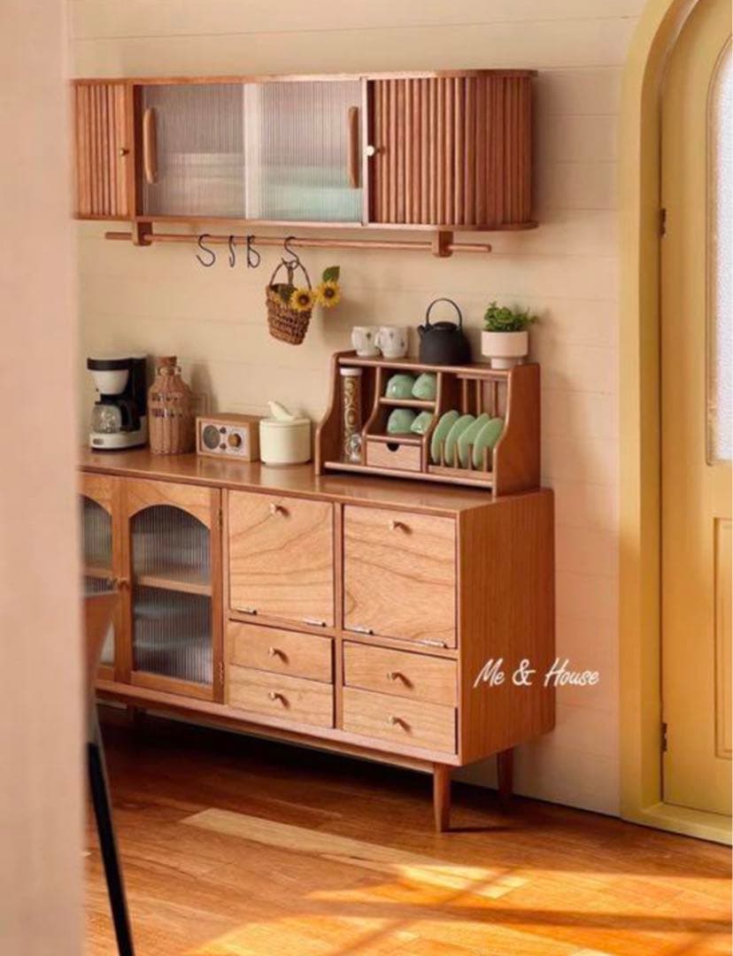 1/6サイズ　ミニチュア　キャビネット+ウォールカップボード