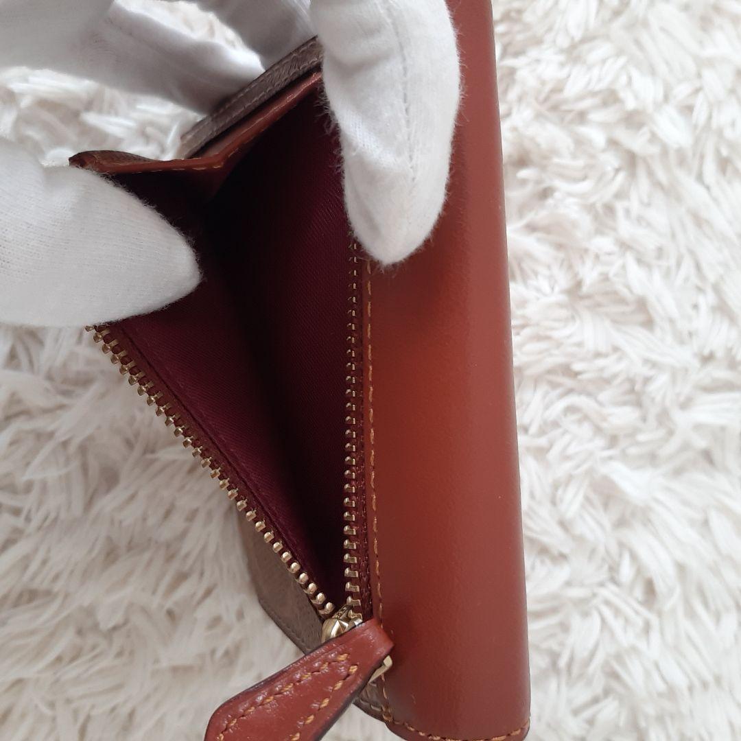未使用品　COACH　コーチ　三つ折り財布　シグネチャー　ブラウン　C2329