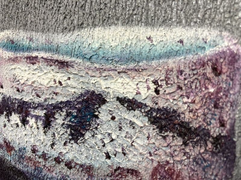 山本和子「志野茶碗」油彩 絵画 額装