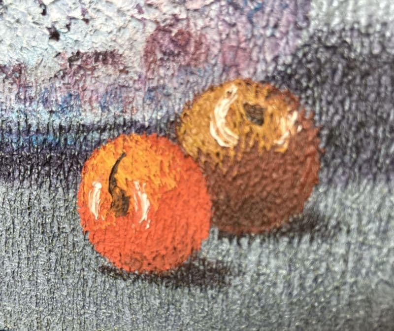 山本和子「志野茶碗」油彩 絵画 額装