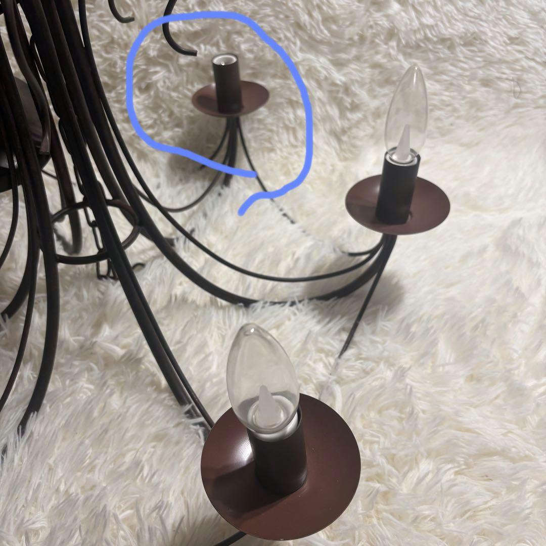 【アンティーク風】サビ加工　シャンデリア　東京インテリア関連　6灯