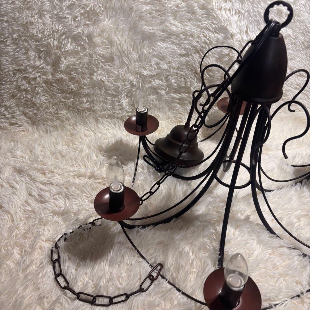 【アンティーク風】サビ加工　シャンデリア　東京インテリア関連　6灯