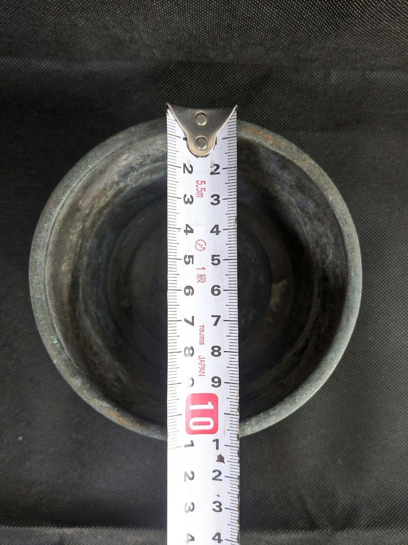 龍文堂刻印あり古い金属容器 茶道具 茶入 古美術 アンティーク ヴィンテージ