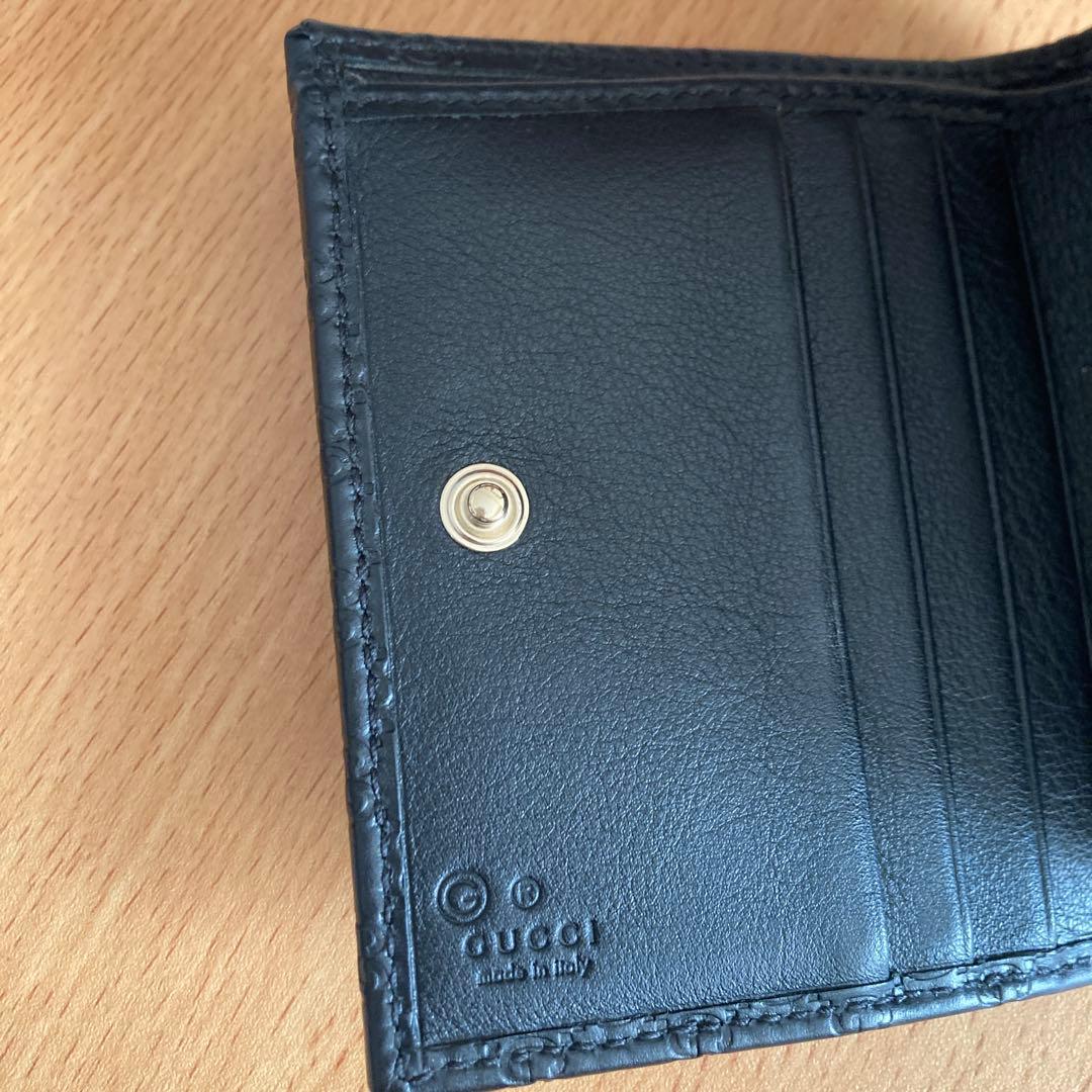 グッチ　二つ折り財布　ブラック