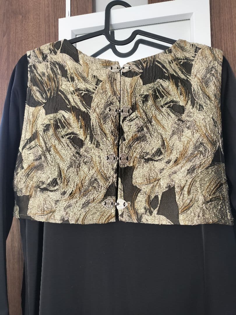 【週末限定セール】sahara ジャカードベストレイヤードドレス 2way