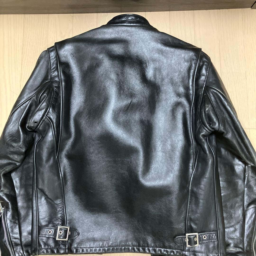 Schott ブラックレザー ジャケット 38