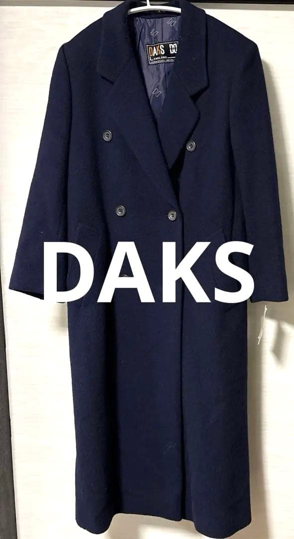 タグ付き♦︎DAKSカシミヤウール　ダブルボタン　チェスターコート　ロング丈