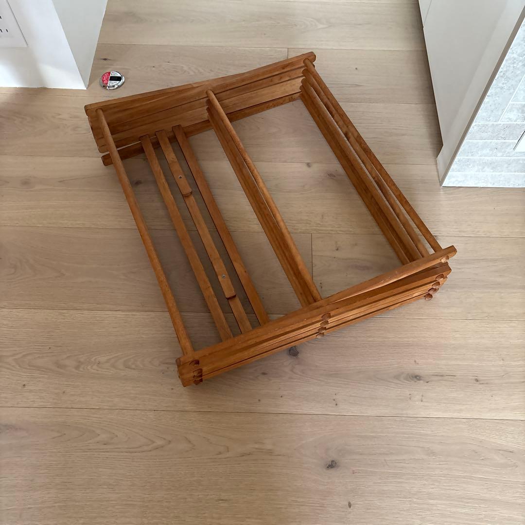 天然木製折りたたみランドリードライヤー ハンガー アンティーク