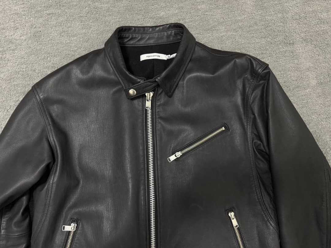 【美品】nonnative BIKER BLOUSON COW LEATHER