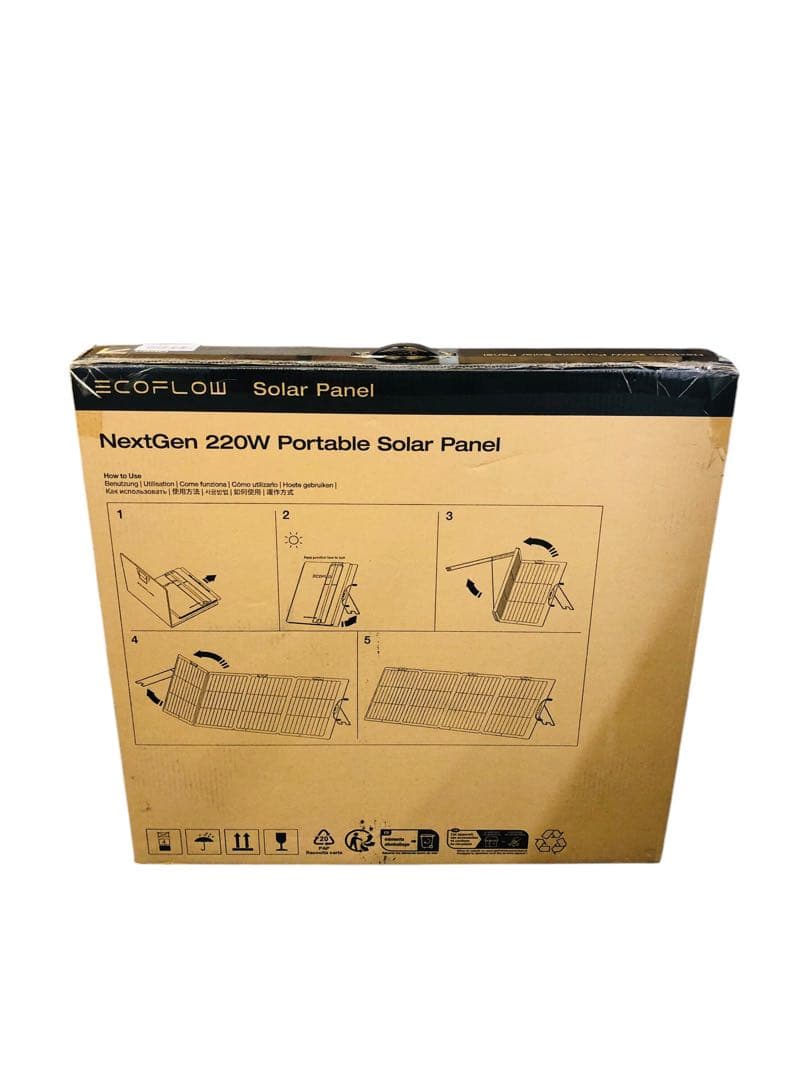 【新品・未開封】EcoFlow 220W 片面ソーラーパネル アウトドア 防災