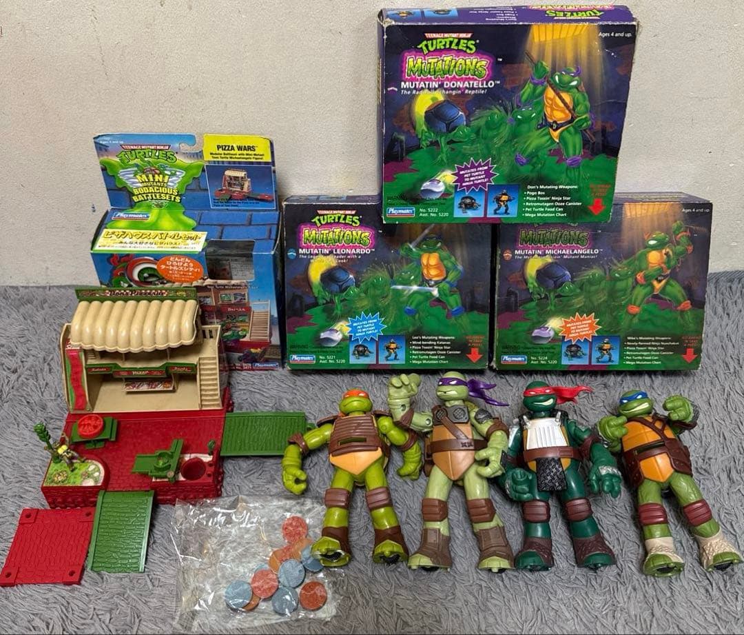 ミュータントタートルズ ミューテーションズフィギュア　ピザハウスバトルセット