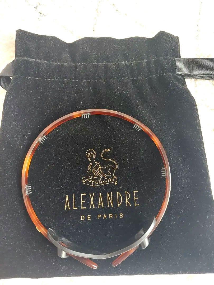 ALEXANDRE DE PARIS ブラウン ヘアバンド(5mm)