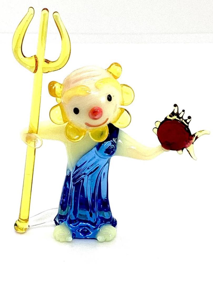 ★FRAGILE,GLASS,FIGURES ガラス製 人形 ポセイドン