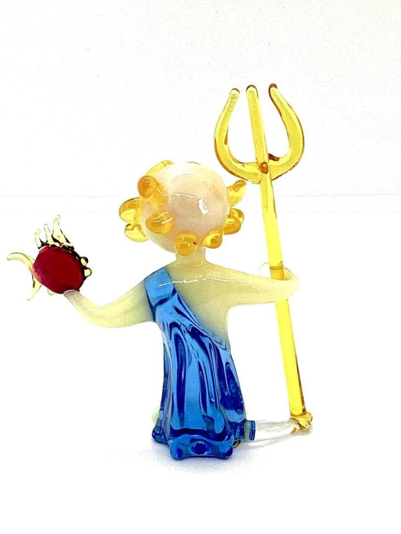 ★FRAGILE,GLASS,FIGURES ガラス製 人形 ポセイドン