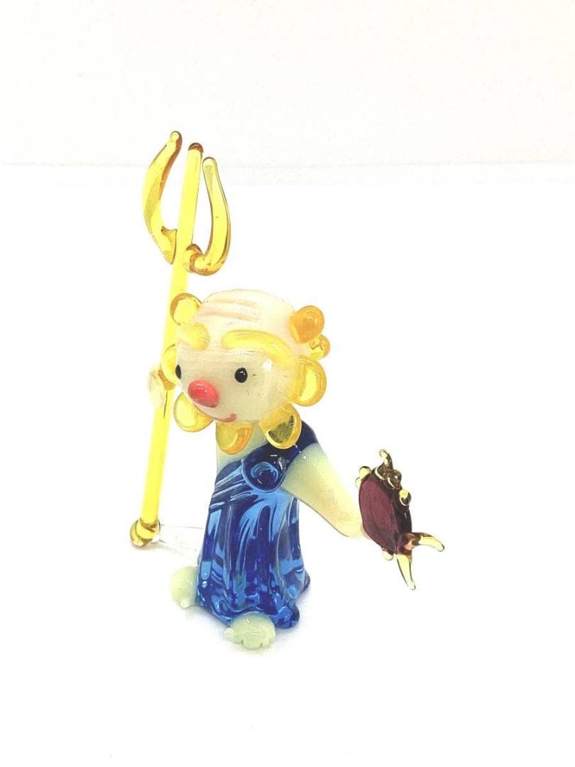 ★FRAGILE,GLASS,FIGURES ガラス製 人形 ポセイドン