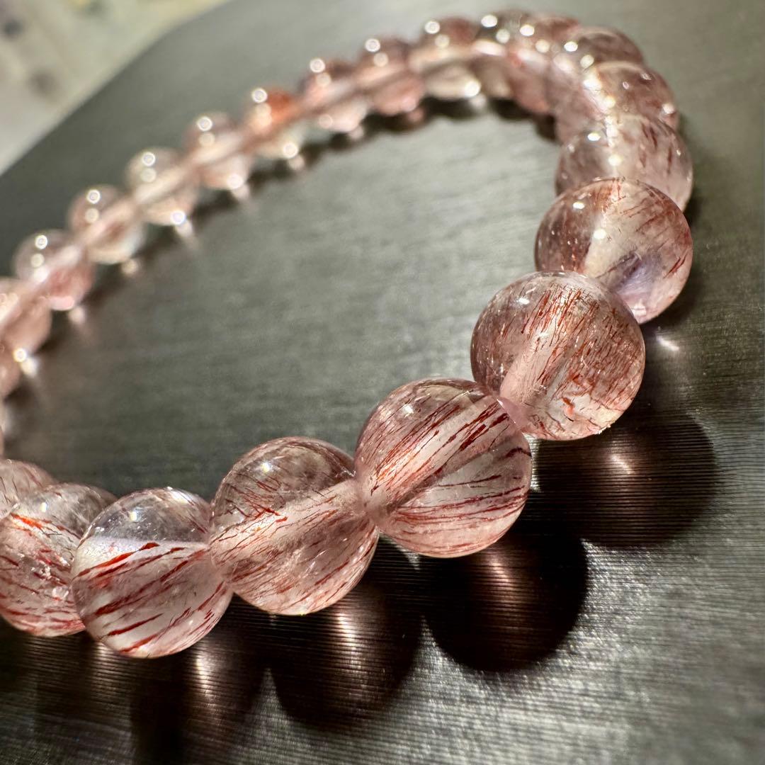 スーパーセブン レッドゲーサイトインクォーツ 7mm 天然石 ブレスレット